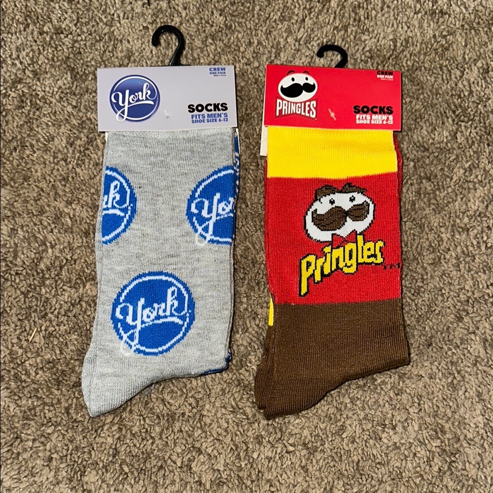 Gray and Blue Casual Socks with Logo